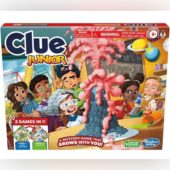 Hasbro Other - Clue Junior Mystery Game — Hasbro Gaming Pink Volcano Edition